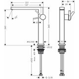 Hansgrohe 73072000 Tecturis E CoolStart EcoSmart+ 240 visoka armatura za umivalnik | Shoptok.si