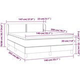  Box spring postelja z vzmetnico svetlo siva 140x200 cm blago, (20726964) | Shoptok.si