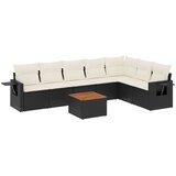 vidaXL 8-dijelni set vrtnih sofa od poliratana s jastucima crni | shoptok.hr