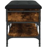 vidaXL Klop za čevlje dimljen hrast 82x42x45 cm inženirski les | Shoptok.si