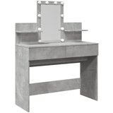  The Living Store Toaletna mizica z LED lučkami betonsko siva 100x40x130 cm - Toaletna Mizica, (21496023) | Shoptok.si