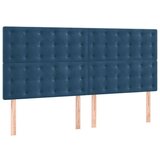  S oprugama i madracem tamnoplavi 200x200 cm baršunasti | shoptok.hr