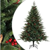  Umjetno božićno drvce s nogom 180 cm PVC i metal Zelena | shoptok.hr