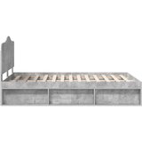  Konstrukcija postelje Beton 120 x 200 cm Masivno borovo les, (5000102141) | Shoptok.si