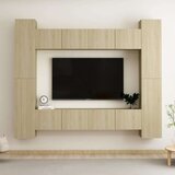  8-dijelni set TV ormarića boja hrasta sonome od iverice Cijene