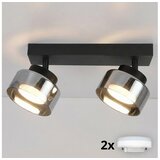 Brilagi LED RGB prigušiva tačkasto svetlo AURA LUX 2xGX53/14W/230V Wi-Fi Tuya crna/zadimljeno staklo Cene