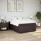  Krevet s oprugama i madracem tamnosmeđi 140 x 190 cm od tkanine | shoptok.hr