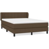  Krevet s oprugama i madracem tamnosmeđi 140 x 190 cm od tkanine | shoptok.hr