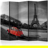  Paravan u 5 dijelova - Eiffel Tower and red car II [Room Dividers] 225x172 Cijene