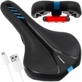  Univerzalen športni vodoodporen udoben kolesarski sedež + LED svetilka USB Cene