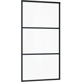 vidaXL Klizna vrata s priborom ESG staklo i aluminij 102 x 205 cm | shoptok.hr