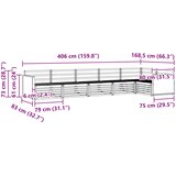  Set vanjskih sofa 6 pcs Prirodna 406 x 168,5 x 73 cm | shoptok.hr