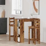  barska miza s polico iz starega lesa 102x50x103,5 cm | Shoptok.si