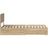  Okvir za krevet s uzglavljem Sonoma hrast 100 x 200 cm | shoptok.hr
