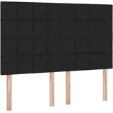  LED krevet za pohranu s madracem Crna 140 x 190 cm Tkanina | shoptok.hr