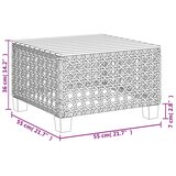 Vrtni stol bež 55 x 55 x 36 cm od poliratana i bagremovog drva | shoptok.hr