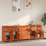  Kreveta 5 kom. Vosak Smeđa 226 x 35 x 80 cm Masivna borovina - Vosak smeđa | shoptok.hr
