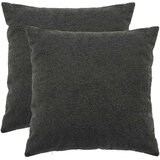  Presvlaka za jastuk 2 pcs HEERLEN Tamnosiva 55 x 55 cm Boucl&amp;eacute; Slike