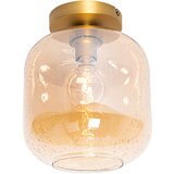 QAZQA Smart plafondlamp messing en amber glas incl. Wifi G95 - Zuzanna Cene