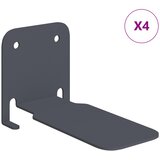  Lebdeća polica s policom Zidne 4 pcs Antracit 6 x 10,8 x 6,6 cm | shoptok.hr