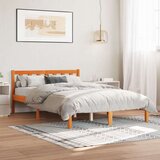  Okvir kreveta voštano smeđi 135 x 190 cm od masivne borovine | shoptok.hr