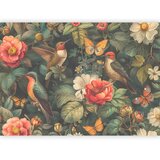  Foto tapeta - Flowers birds and butterflies – vintage-style illustration 200x140 | shoptok.hr