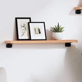 Maison Chic Stenska polica - Viseča Polica svetlo rjava 60x10x2 cm trdna hrastovina, (21784647) | Shoptok.si