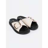 SEASTAR Light beige women's flip-flops with a gold buckle | Shoptok.si