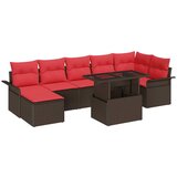 Sjedeća garnitura za vrt 8 kom. Crna [Sintetički]: Poli Ratan 297,5 x 132,5 x 85 cm | shoptok.hr