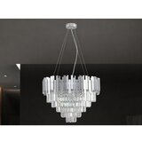  Kristalni luster na sajli PLAZA 9xE14/40W/230V, prečnik 60 cm, srebrne boje | Eponuda.com