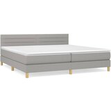 The Living Store Box spring postelja z vzmetnico svetlo siva 200x200 cm blago - Box Spring Postelja, (21520419) | Shoptok.si