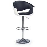Barska stolica 115x60 cm bela/crna/hrom
