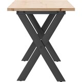  Stolić za kavu X-oblika 110x40x45cm borovina i čelik | shoptok.hr