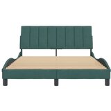  Posteljni okvir z vzglavjem temno zelen 120x200 cm žamet, (21081768) | Shoptok.si