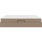  Krevet s madracem i skladištem 2 pcs Boja cappuccina Koža - Boja cappuccina 180 x 200 cm | shoptok.hr