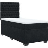 vidaXL box spring krevet s madracem crni 100x200 cm baršunasti | shoptok.hr