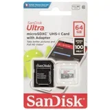64GB Ultra microSDXC + SD Adapter 100MB/s, Class 10 UHS-I