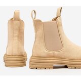 Resti Beige women's boots with decorative strap Loffdo | Shoptok.si