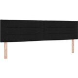  LED glava kreveta S LED lampica Crna 180 cm Poliester - Crna 180 cm Nizak uzglavlju | shoptok.hr
