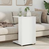  Stranska miza s kolesom Bela 40 x 35 x 60 cm Konstruiran les, (5000201864) | Shoptok.si