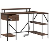  Stol s policom Smeđi hrast 120 x 79 x 86,5 cm Konstruirano drvo | Eponuda.com