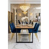  BERA stolica - tamnoplavi baršun / zlatne noge x 1 | shoptok.hr