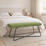  Klupa Svijetlo zelena 110 x 40 x 45 cm Baršun | Eponuda.com