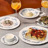 BonBistro Bel/moder porcelanast krožnik ø 27,5 cm Retro – | Shoptok.si