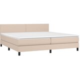  box spring madrac LED cappuccino 200x200cm umjetna koža | shoptok.hr
