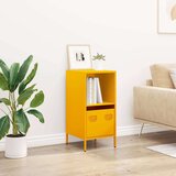 vidaXL Komoda gorčično rumena 35x39x73,5 cm hladno valjano jeklo | Shoptok.si