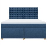  Krevet s oprugama i madracem plavi 180x200 cm od tkanine | shoptok.hr