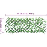 vidaXL Proširiva rešetka od umjetnog bršljana zelena 180 x 65 cm | shoptok.hr