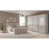 XORA POSTELJA Z VZMETNICO 160 cm x 200 cm , tekstil bež | Shoptok.si