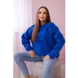 Kesi Insulated sweatshirt with decorative bows cornflower blue Cene